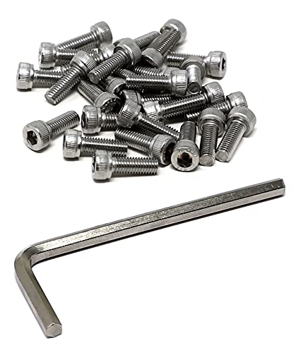 iexcell 50 Pcs M5 x 14mm Thread Pitch 08 mm Stainless Steel 304 Hex Socket Head Cap Screws Bolts Kit - Image 1