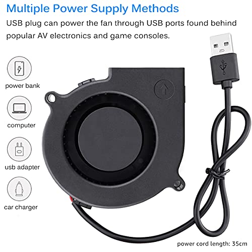 GDSTIME 7530 75mm x 75mm x 30mm 5V USB Blower Brushless Cooling Fan - Image 5