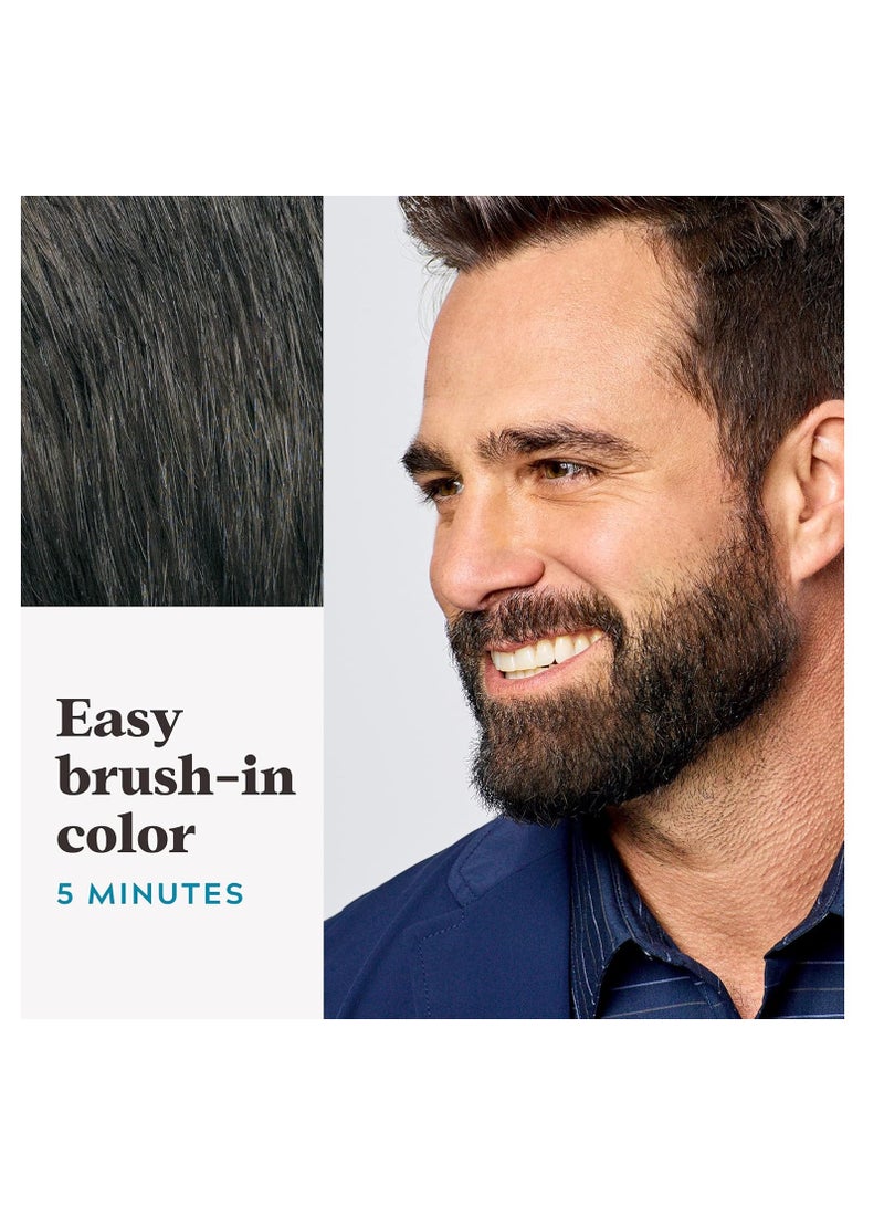 Just For Men Just For Men Mustache & Beard, Beard Dye for Men with Brush Included for Easy Application, With Biotin Aloe and Coconut Oil for Healthy Facial Hair - Dark Brown, M-45, Pack of 1 - Image 5