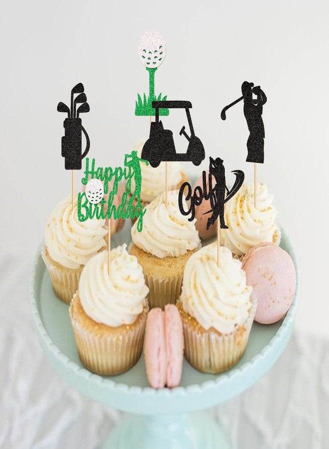 Ercadio 24 PCS Golf Cupcake Toppers Golf Theme Cake Picks for Golf Sports Player Theme Baby Shower Kids Birthday Party Cake Decorations Supplies - Image 4