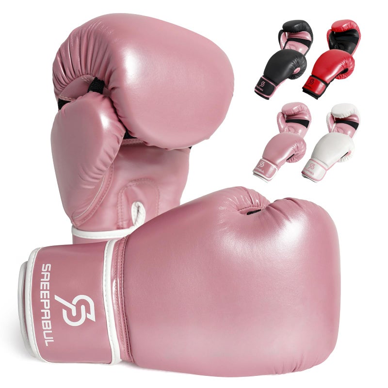 SAEEPABUL S200 Boxing Gloves for Men and Women Suitable for Boxing Kickboxing Mixed Martial Arts Maui Thai MMA Heavy Bag Fighting Training Pink, 10oz - Image 5