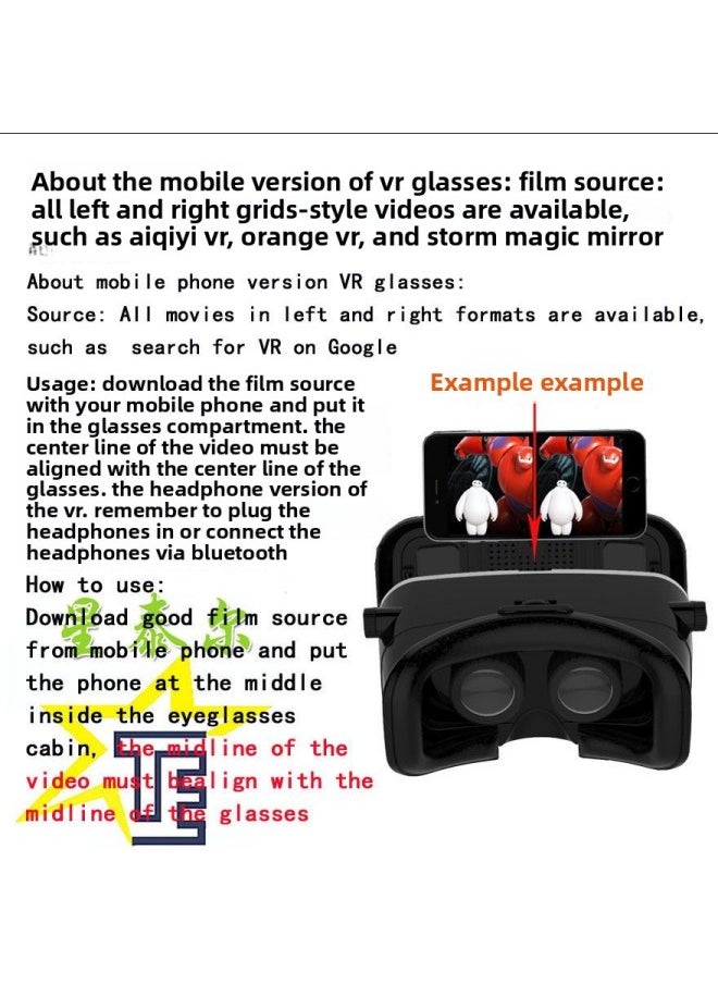 Generic Youqianhuan VRSHINECON G04DEA Headset VR Glasses Large Screen Mobile Phone 3D Virtual Reality Panorama-Color:G04ea+c8s With Bracket+052+adapter  - Image 3