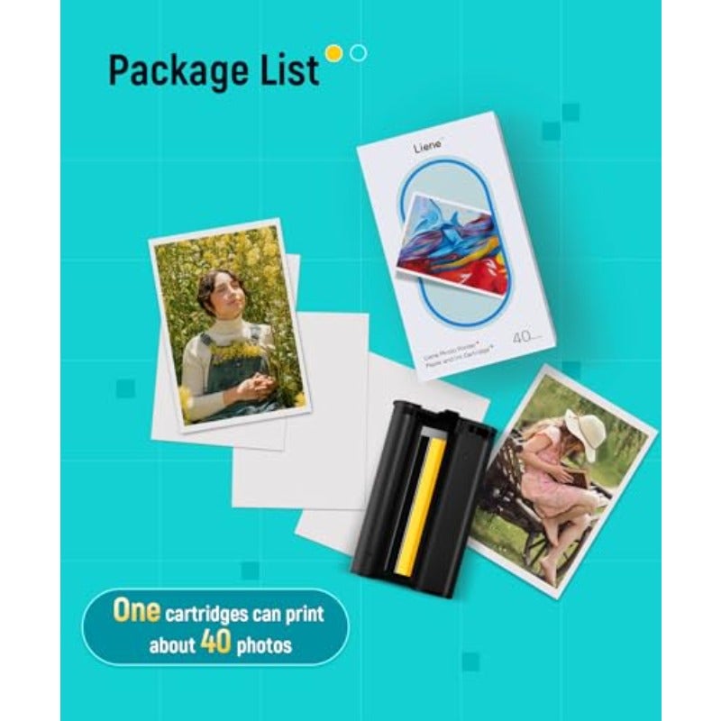 Liene 10 x 15 cm Photo Printer Paper and Cartridge Cartridge Refill and Photo Paper - 40 Pack for DHP512 DHP513 - Image 4