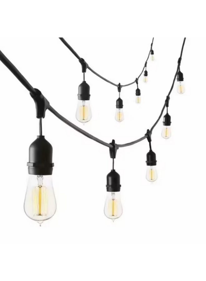 A 10-meter string of lights containing 10 unbreakable, waterproof, and weather-resistant solar-powered bulbs. - Image 1