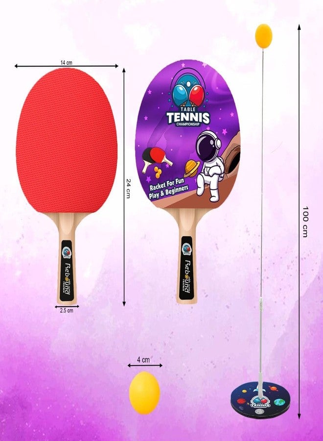 Edu-play EDUPLAY Table Tennis Trainer Toys for Kids & Adults | Rebound Rackets and Balls Base Training Practice Set | Outdoor Indoor Games for Boys & Girls (Table Tennis Space(RTW)) - Image 3