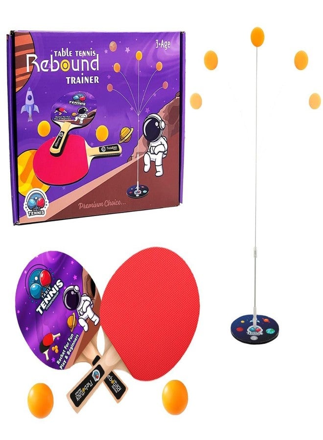 Edu-play EDUPLAY Table Tennis Trainer Toys for Kids & Adults | Rebound Rackets and Balls Base Training Practice Set | Outdoor Indoor Games for Boys & Girls (Table Tennis Space(RTW)) - Image 2