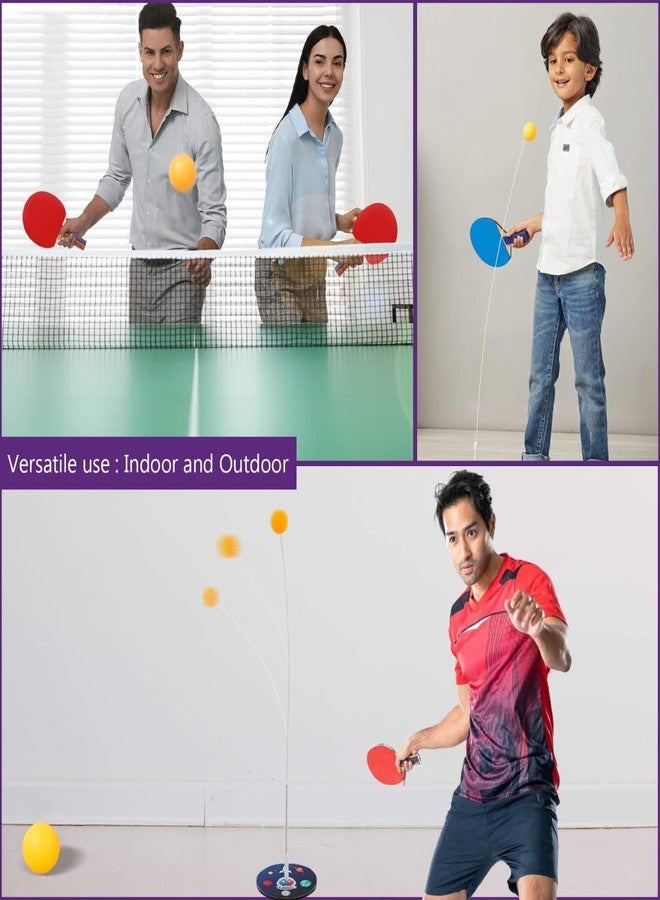 Edu-play EDUPLAY Table Tennis Trainer Toys for Kids & Adults | Rebound Rackets and Balls Base Training Practice Set | Outdoor Indoor Games for Boys & Girls (Table Tennis Space(RTW)) - Image 5