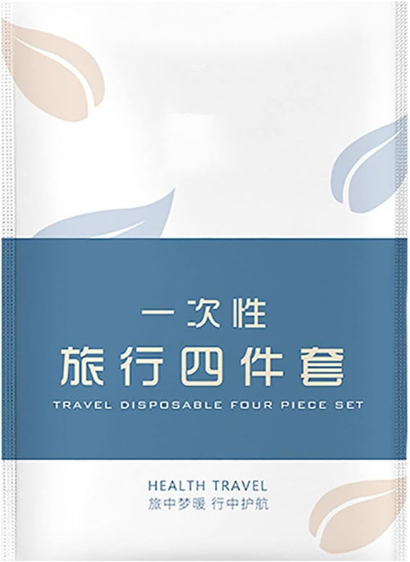 Generic Queen Size Disposable Bed Sheets Set - Travel Fitted Sheet with Quilt Cover & Pillowcase, 4-Piece Disposable Bedding for Travel  - Image 2