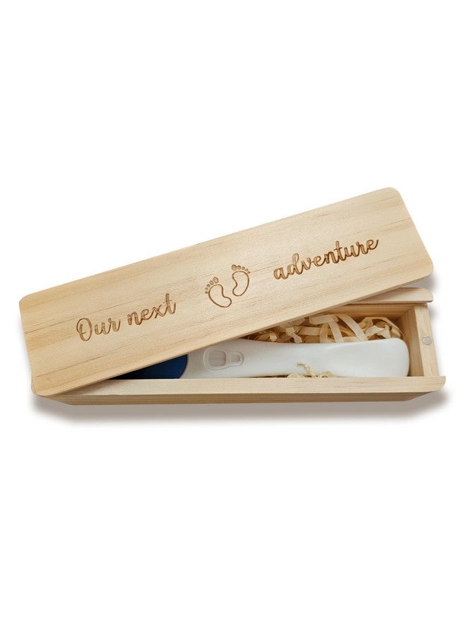 HAMUIERS Pregnancy Test Keepsake Box, Pregnancy Announcement for Husband, Baby Announcemeny for Grandparents Baby Reveal Announcements Surprise Ideas Test Holder - Our Next Adventure - Image 1