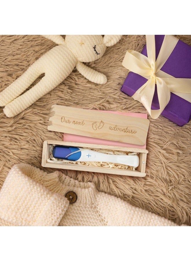 HAMUIERS Pregnancy Test Keepsake Box, Pregnancy Announcement for Husband, Baby Announcemeny for Grandparents Baby Reveal Announcements Surprise Ideas Test Holder - Our Next Adventure - Image 5