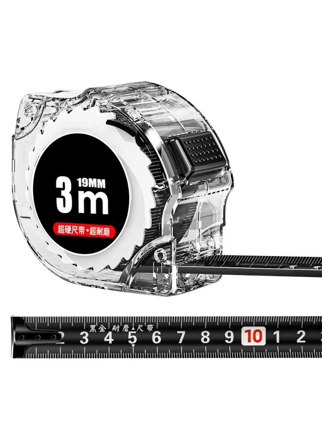Self Locking Fluorescent Steel Tape Measure High-Precision Laser Inkjet Code Box Ruler Measuring Tool Widened Meter Ruler