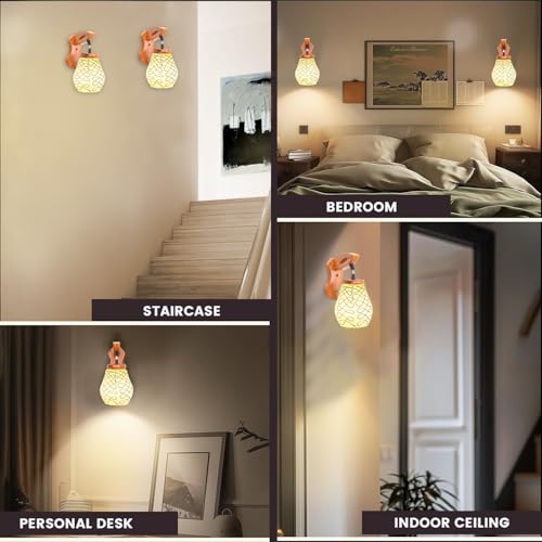 GIGAWATTS Wall Lamp Decorative Light for Home Décor, Fancy Indoor Outdoor Wall Light, Hanging Sconce Lamp for Bedroom, Living Room, Hall, Modern Wall Lighting Fixture (1Pc, Without Bulb, WL523) - Image 5