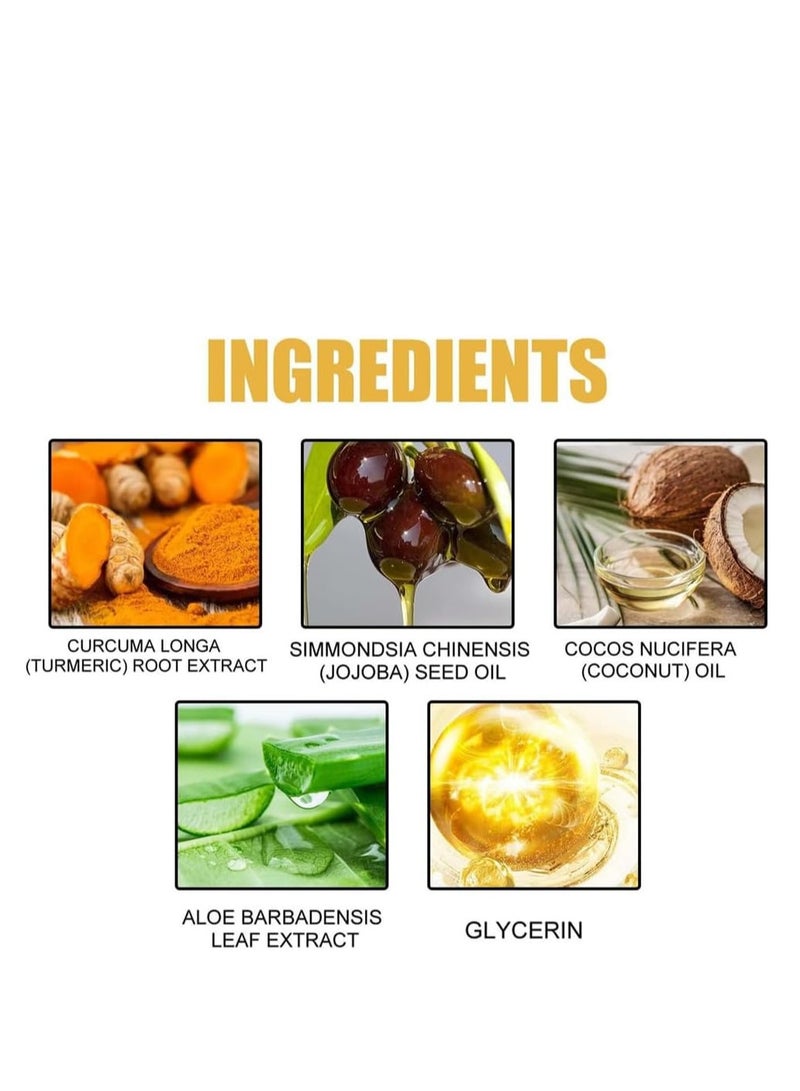 إيلهو مرطب الشفاه الكركم, تفتيح الشفاه للشفاه الداكنة, كريم مرطب للعناية بالشفاه يدوم طويلا, يزيل الجلد الميت, يغذي ويصلح الشفاه المتشققة, قناع شفاه طبيعي 5g - Image 3