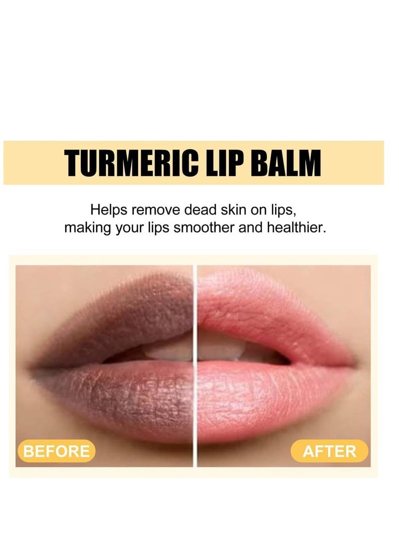 إيلهو مرطب الشفاه الكركم, تفتيح الشفاه للشفاه الداكنة, كريم مرطب للعناية بالشفاه يدوم طويلا, يزيل الجلد الميت, يغذي ويصلح الشفاه المتشققة, قناع شفاه طبيعي 5g - Image 4