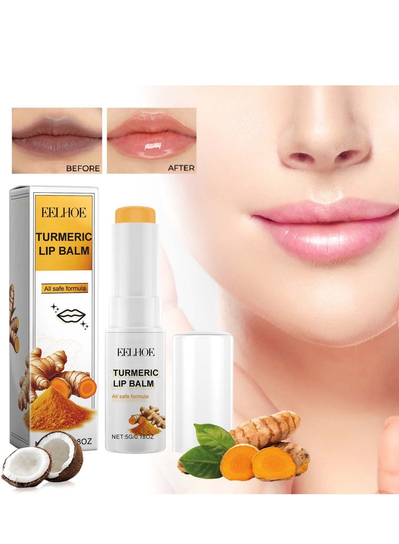 إيلهو مرطب الشفاه الكركم, تفتيح الشفاه للشفاه الداكنة, كريم مرطب للعناية بالشفاه يدوم طويلا, يزيل الجلد الميت, يغذي ويصلح الشفاه المتشققة, قناع شفاه طبيعي 5g - Image 1