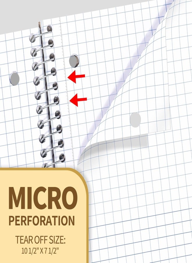 ساني دفتر ملاحظات حلزوني من SUNEE، موضوع واحد، ورق مُسطّر بيانيًا، 8 × 10.5 بوصة، 100 ورقة لكل دفتر، ورق مثقوب بثلاثة ثقوب، غلاف مقاوم للماء، دفاتر حلزونية شبكية للعمل والمنزل والمدرسة والكتابة، أخضر - Image 5