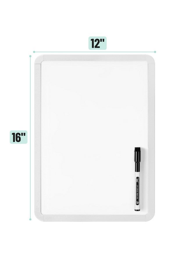 مستر. بين لوحة مسح جاف، 12 بوصة × 16 بوصة مع قلم مسح جاف أسود، إطار أبيض، لوحة بيضاء صغيرة، لوحة بيضاء للأطفال، لوحة بيضاء للطلاب، لوحة مسح جاف صغيرة، لوحة بيضاء صغيرة - Image 3