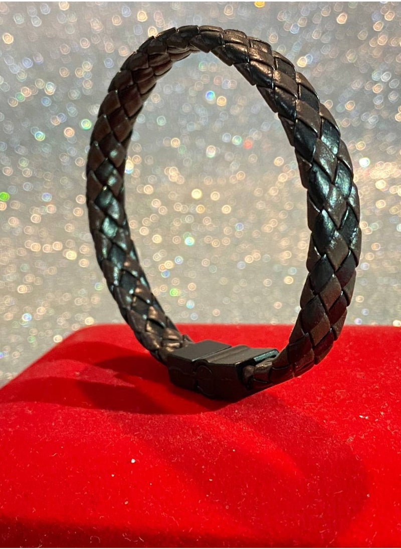LAOONT - Multicolor Braided Leather Bracelet for Men - Image 1