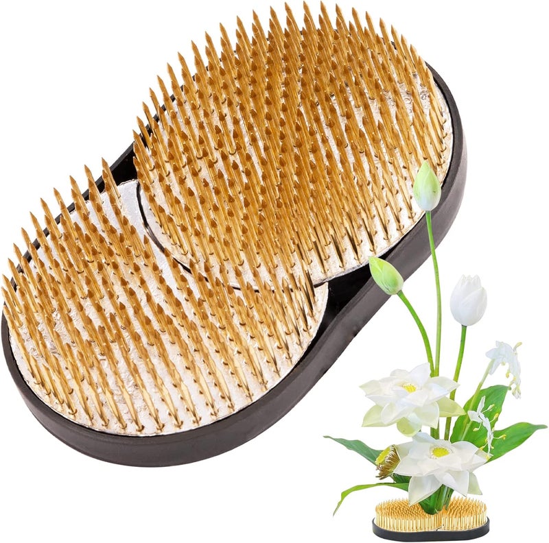 Tinsky Sun and Moon Ikebana Kenzan Round Flower Arrangers Frog Flower Fixed Tools Japanese Flower Holder Floral Arrangement Pin for Flower Arrangement Vase, Plant Fixation, Plant Decoration - Image 1