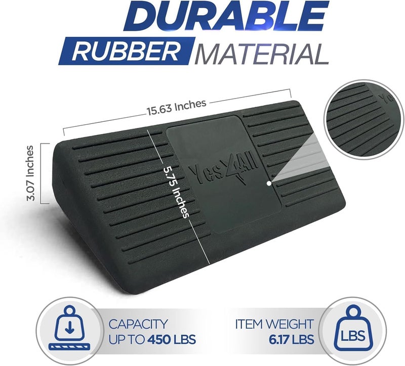Yes4All Ankle Calf Stretcher 450LBS Rubber Slant Board Improving Mobility  Flexibility Anti Slip  Ergonomic Squat Wedges - Image 2