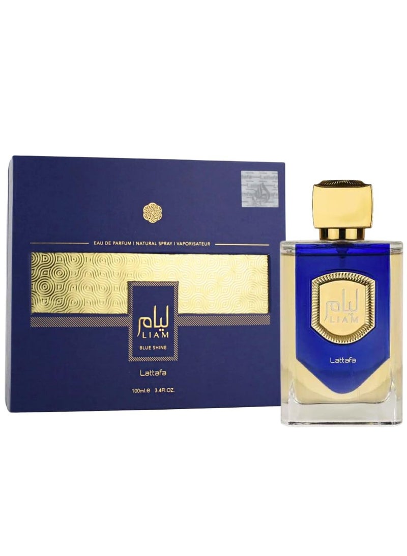 Lattafa Liam Blue Shine By Lattafa EDP Perfume for Men 3.4 oz/100 ml - Image 1