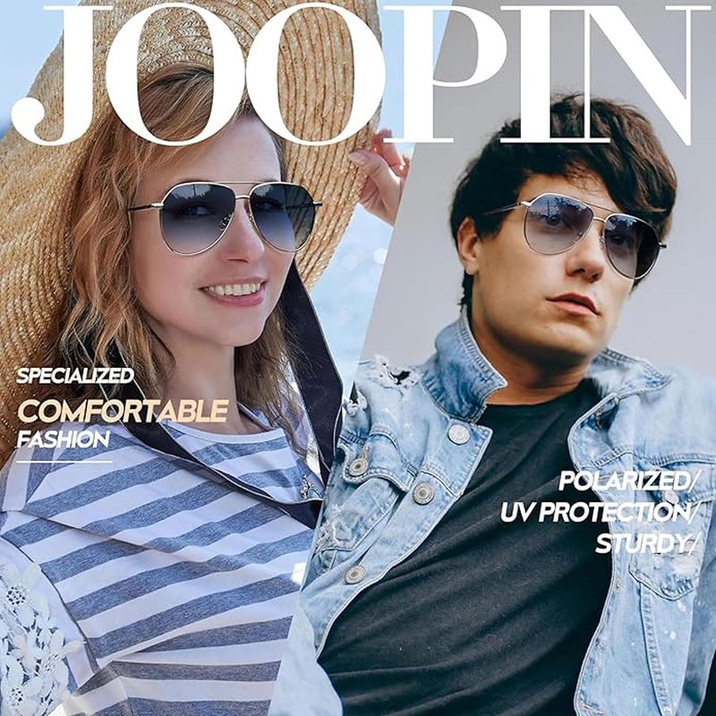 Joopin Polarized Sunglasses for Men Women UV400 Protection Metal Frame Aviation Military Style Shades Classic Vintage Pilot Sun Glasses Unisex - Image 2