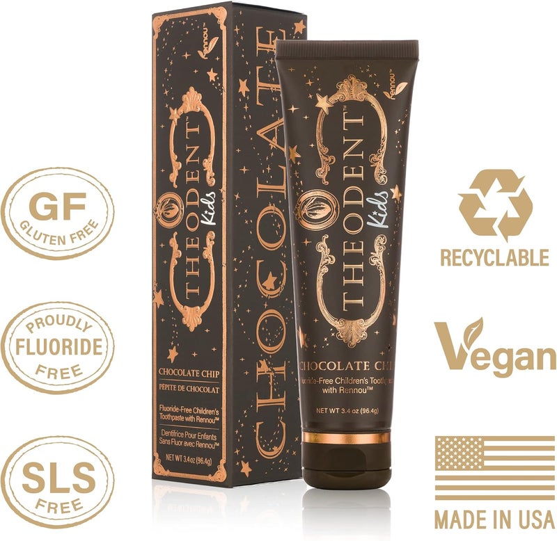 Theodent FluorideFree Natural Kids Toothpaste Chocolate ChipFlavored Toothpaste 34 Ounces 964 Grams - Image 5