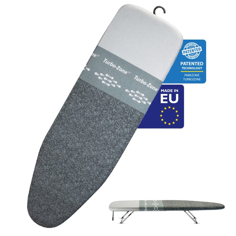 Bartnelli Smart Hanger Tabletop Ironing Board Designed and Made in Europe with New Patent EZ Glide Technolgy Park Zone European Quality and Innovation Size34x12
