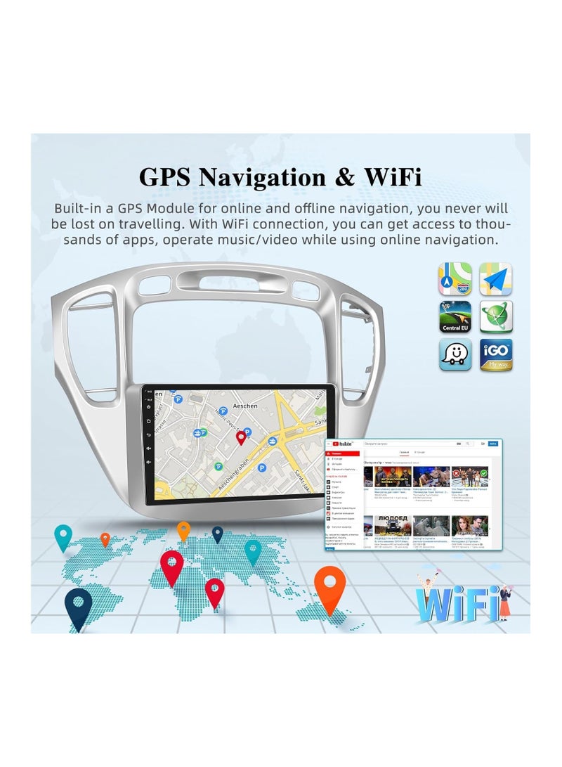 SHEZA STAR Android Car Stereo for Toyota Highlander 2000 2001 2002 2003 2004 2005 2006 2007 6GB RAM 128GB ROM 9 Inch Support SIM Card, Apple Carplay, MirrorLink WiFi BT, IPS Touch Screen with AHD Camera Included - Image 3