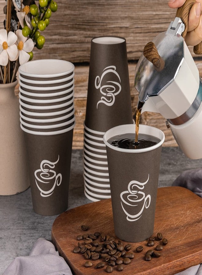 LITOPAK 240 Pack 12 oz Paper Cups, Brown Disposable Hot Coffee Cups for Party, Picnic, Travel, and Events - Image 3