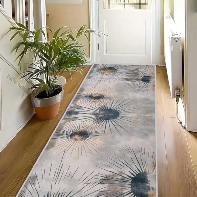 Corridor Rug for Indoor and Outdoor Use, Perfect for Kitchen, Entryway, Living Room, Non-Slip Backing Washable Stain Resistant Floor Mat, Carpet Case, Walker, 3D Design (swi 4, 90 * 180cm)