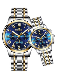 KASTWAVE Men's Wrist Watch, Waterproof LuxuryWatches Business Tourbillon Automatic Mechanical Watch Stainless Steel Calendar Luminous Pointer Waterproof Multifunction Wrist Watch. (Couple models)  - Image 1
