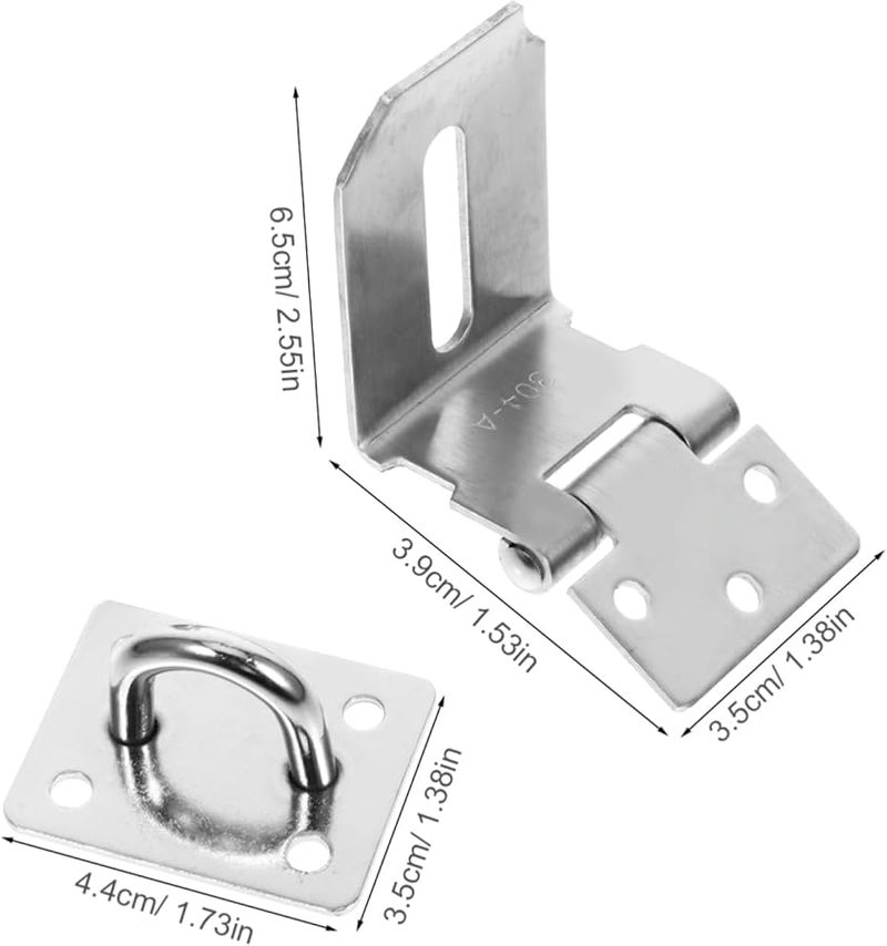 Heavy Duty Right Angle Cabinet Door Lock Hinge Padlock Latch Black - Image 3