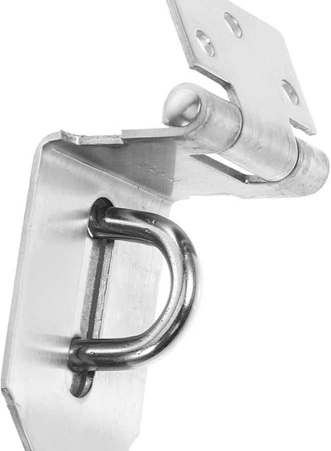 Heavy Duty Right Angle Cabinet Door Lock Hinge Padlock Latch Black - Image 2