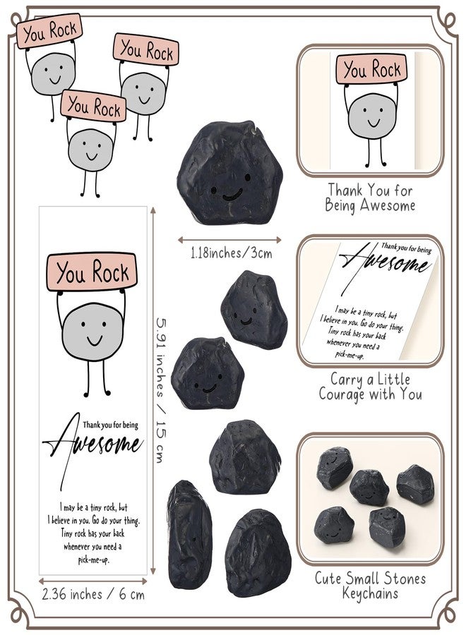 Sinload 36 Sets Inspirational You Rock Gifts Bulk Resin Smile Stone with Rock 0.7mm Mechanical Pencil Thank You Card Funny Pencil Employee Appreciation Gift for Coworker Staff Nurse Teacher Graduation - Image 3