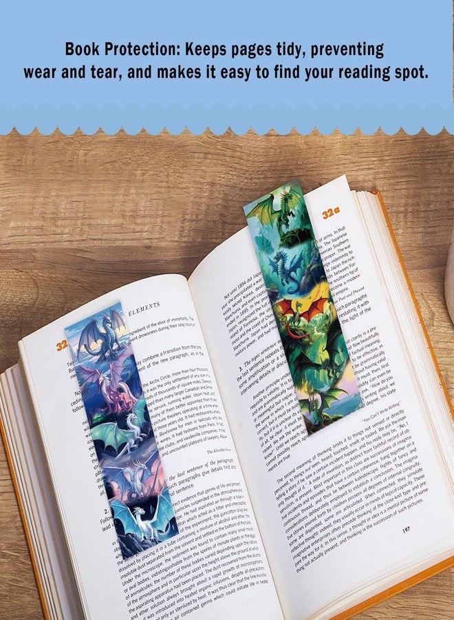 AFRITEE Bulk Vintage Dragon Bookmarks - 12 Pack Dragon Themed Paper Bookmarks Suitable for Kid and Teenagers, Red Cool Dragon Retro Bookmark Creative Gifts for Boys Teen Book Lovers - Image 5