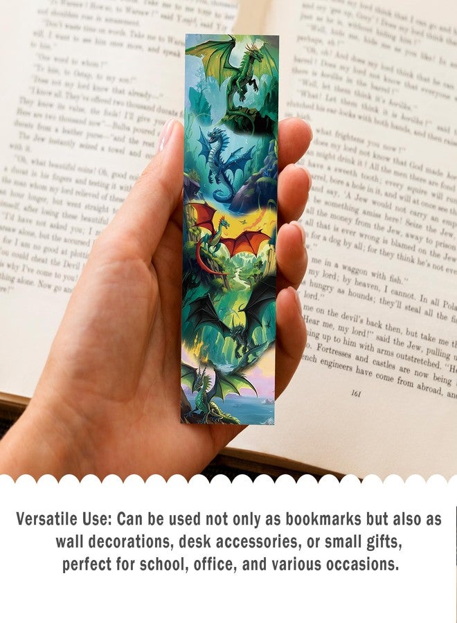 AFRITEE Bulk Vintage Dragon Bookmarks - 12 Pack Dragon Themed Paper Bookmarks Suitable for Kid and Teenagers, Red Cool Dragon Retro Bookmark Creative Gifts for Boys Teen Book Lovers - Image 4