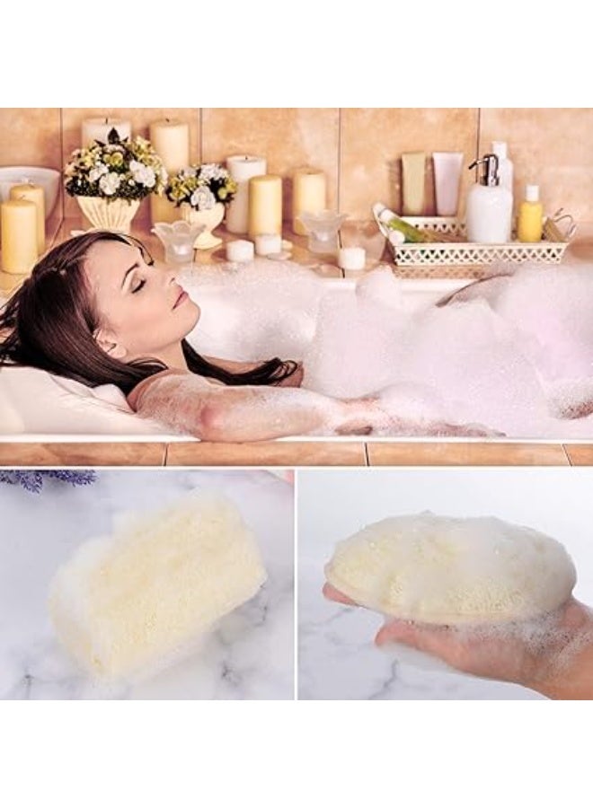 ليفة مصرية طبيعية كاملة من 38 إلى 45 سم، إسفنجة استحمام عضوية لتقشير الجسم، صديقة للبيئة وقابلة للتحلل البيولوجي لتنظيف عميق وبشرة ناعمة، خالية من المواد الكيميائية (قطعتان) - Image 2