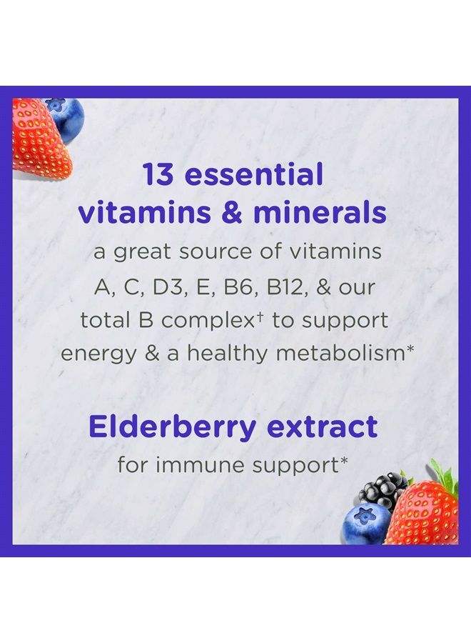 Zarbee's Complete Kids Multivitamin Gummies + Immune Support, Children Vitamins Gummy with Vitamin A, C, D3, E, B6, B12, Folic Acid & Total B-complex, 70 Count - Image 3