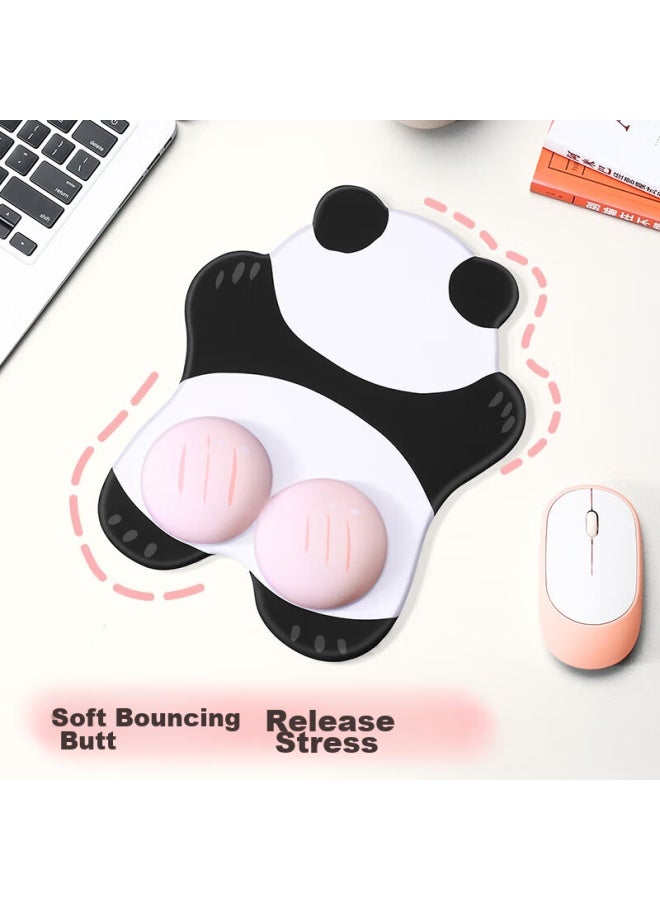 Bubm Silicone Mouse Pad, Cartoon Pp Cute Desk, 3d Pop Art, Uni Comfortable Wrist Support, Thickened Mouse Pad, Hand Pillow, Wrist Rest Pad, Bear - Image 4