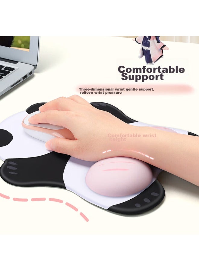 Bubm Silicone Mouse Pad, Cartoon Pp Cute Desk, 3d Pop Art, Uni Comfortable Wrist Support, Thickened Mouse Pad, Hand Pillow, Wrist Rest Pad, Bear - Image 2