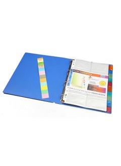 Solo Bc 807 Business Cards Holder 500 Cards (With Indexes) A4 Blue  - Image 1