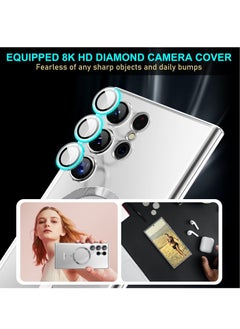 BORTONY Samsung Galaxy S22 Ultra Case MagSafe Case Support Wireless Charging Thin Transparent Flexible Soft TPU Camera Lens Protector Shockproof Magnetic Cover  - Image 2
