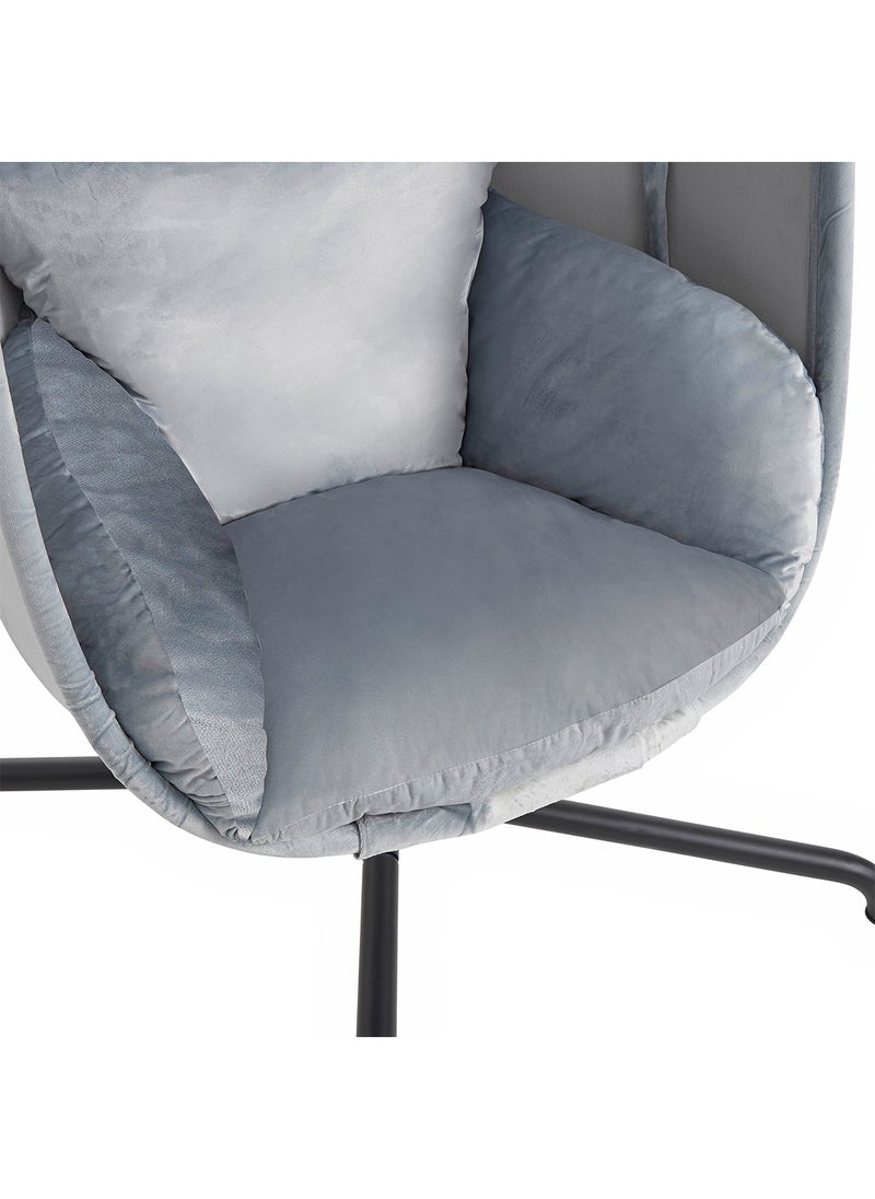 Sharpdo كرسي معلق مع إطار + وسادة Sitz ناعمة، حشوة جانبية، وسادة للجلوس والظهر، سلة معلق، داخلي وخارجي، سلة أرجوحة في الحديقة، كرسي معلق، قاعدة قوية - Image 5