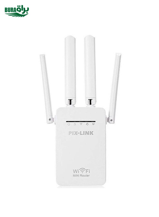 Wireless Smart WiFi Router Repeater with 4 WiFi Antennas, Plug Specification:US Plug(White)