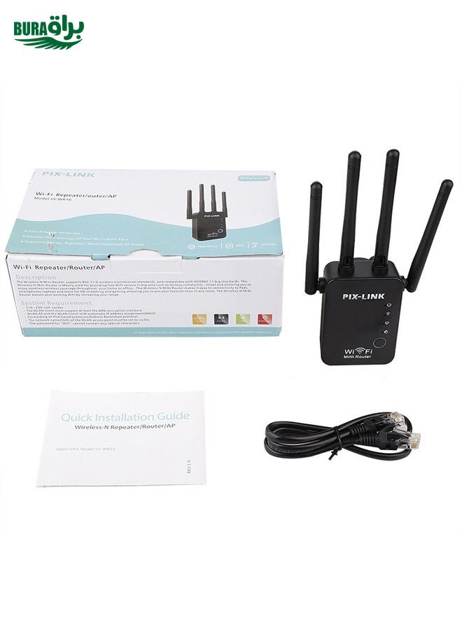 Wireless Smart WiFi Router Repeater with 4 WiFi Antennas, Plug Specification:US Plug(White)