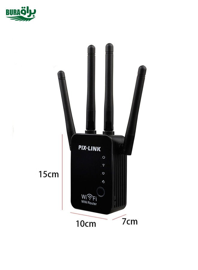 Wireless Smart WiFi Router Repeater with 4 WiFi Antennas, Plug Specification:US Plug(White)