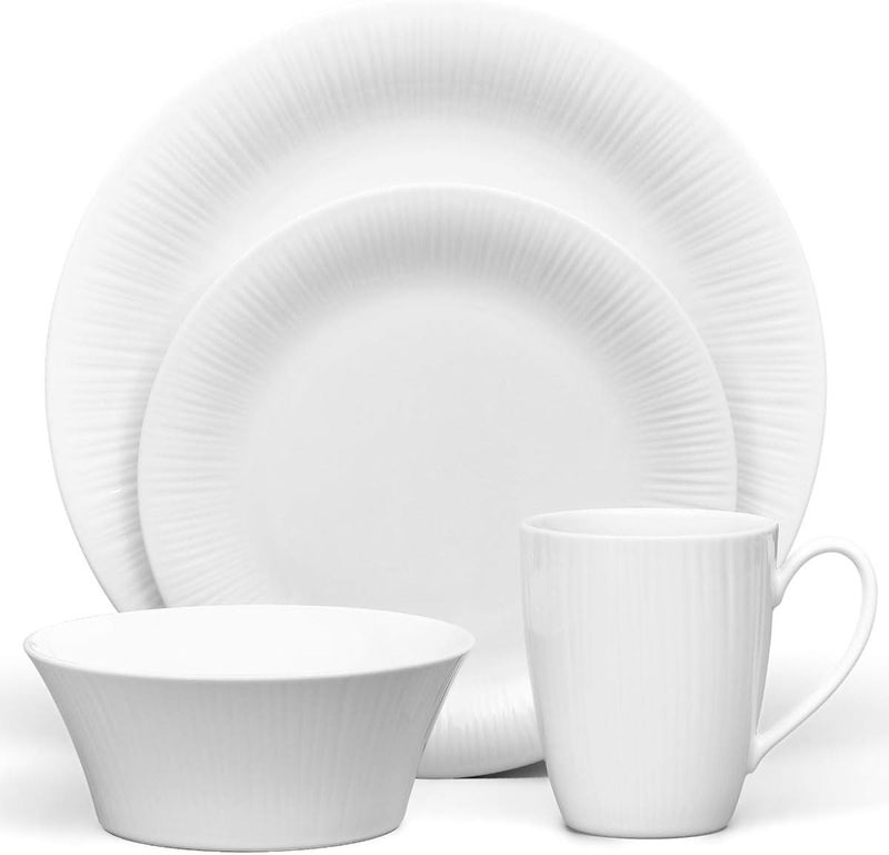 Noritake طقم أدوات مائدة نوريتاكي كونيفير 4 قطع باللون الأبيض - Image 1
