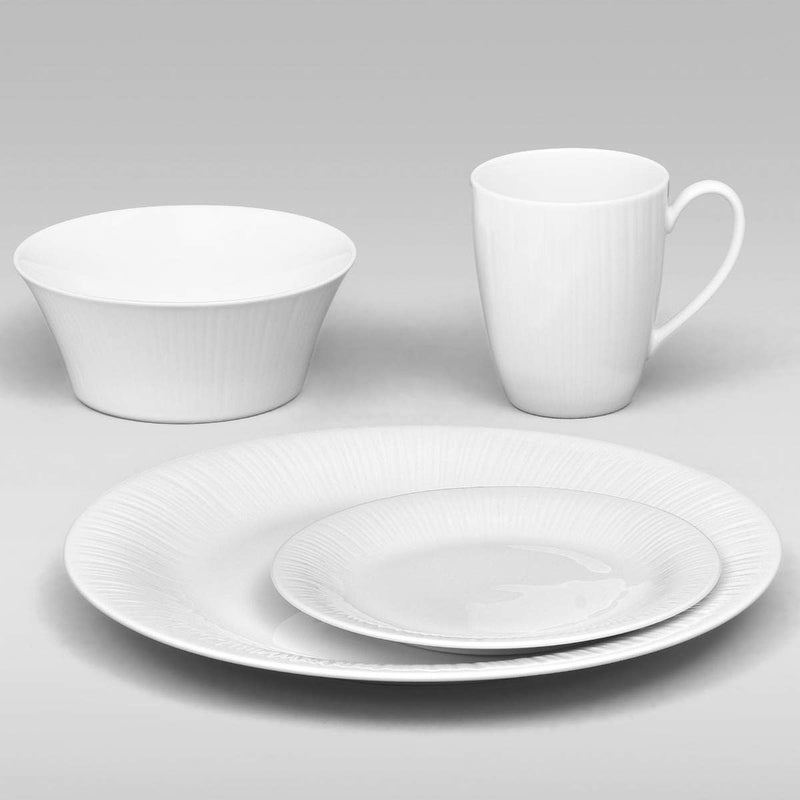 Noritake طقم أدوات مائدة نوريتاكي كونيفير 4 قطع باللون الأبيض - Image 2