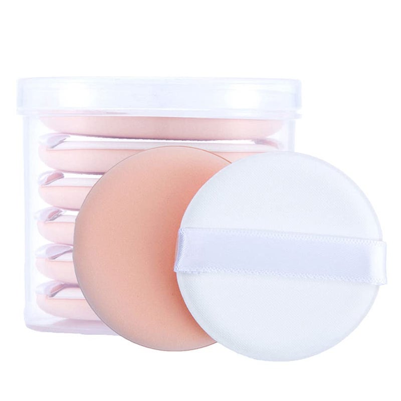 vipolish 1Sets 7 PCS Multifunctional Air Cushion Puff Wet and Dry Reusable BB Cream Foundation Liquid Silicone Pad Loose Powder Sponge Egg Beauty Tool for Travel and Daily Life (Skin Color) - Image 4